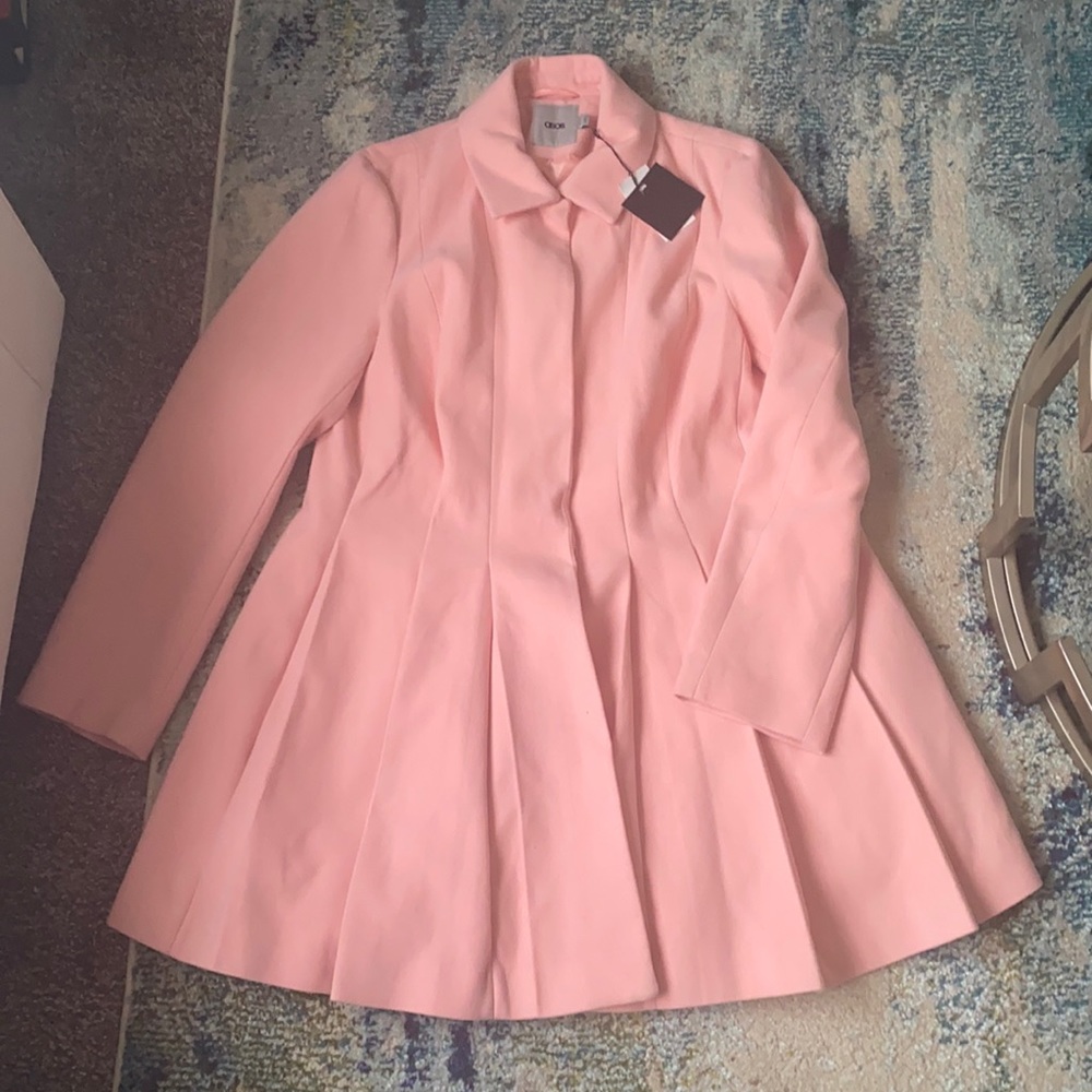 ASOS Pink peplum / skater coat